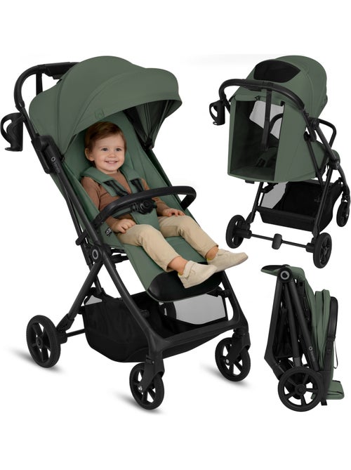 Cochecito compacto LIONELO Tansi - Amortiguación - Ligero - Plegable con una sola mano - Mosquitera - Kiabi