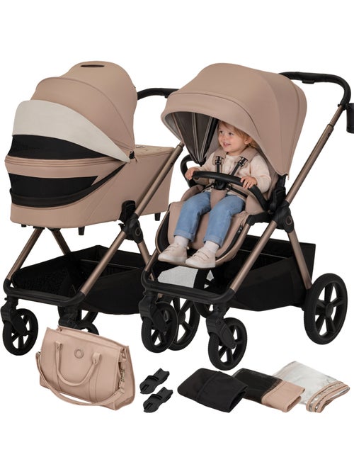 Cochecito dúo LIONELO Carmine - Hasta 22 kg - Pack de cochecito, capazo y accesorios - Kiabi
