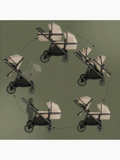Cochecito gemelar 2en1 Duo, también apto como cochecito para hermanos – babyGo - Kiabi