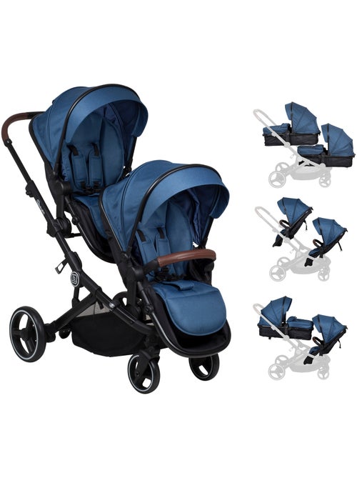 Cochecito gemelar 2en1 Twinner, también apto como cochecito para hermanos – babyGo - Kiabi Cochecito gemelar 2en1 Twinner, también apto como cochecito para hermanos – babyGo - Kiabi