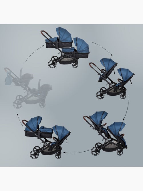 Cochecito gemelar 2en1 Twinner, también apto como cochecito para hermanos – babyGo - Kiabi Cochecito gemelar 2en1 Twinner, también apto como cochecito para hermanos – babyGo - Kiabi