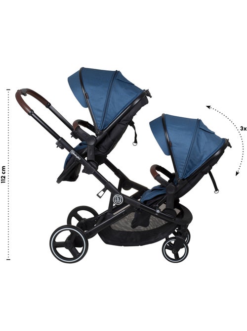Cochecito gemelar 2en1 Twinner, también apto como cochecito para hermanos – babyGo - Kiabi Cochecito gemelar 2en1 Twinner, también apto como cochecito para hermanos – babyGo - Kiabi
