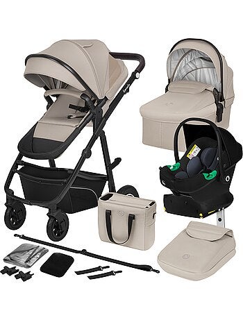 Cochecito LIONELO Bianka 4 en 1 - Cochecito + Capazo + Silla de Auto + Base ISOFIX 180°