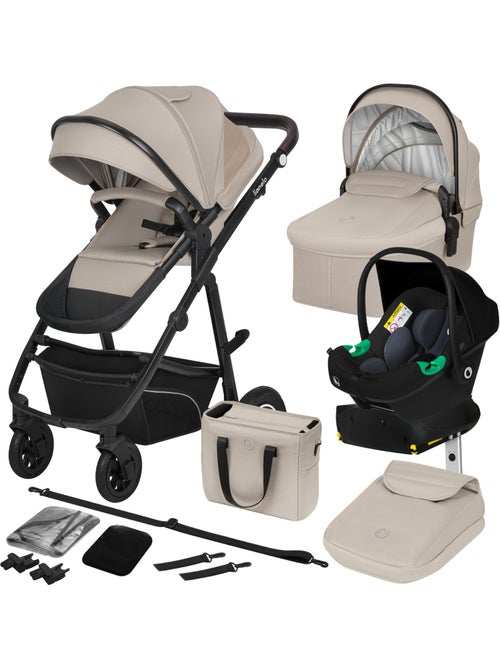 Cochecito LIONELO Bianka 4 en 1 - Cochecito + Capazo + Silla de Auto + Base ISOFIX 180° - Kiabi Cochecito LIONELO Bianka 4 en 1 - Cochecito + Capazo + Silla de Auto + Base ISOFIX 180° - Kiabi