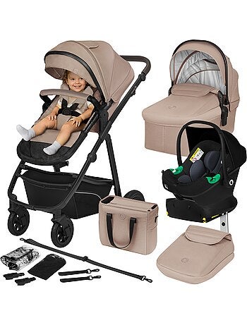 Cochecito LIONELO Bianka 4 en 1 - Cochecito + Capazo + Silla de Auto + Base ISOFIX 180°