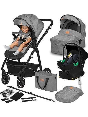 Cochecito LIONELO Bianka 4 en 1 - Cochecito + Capazo + Silla de Auto + Base ISOFIX 180°