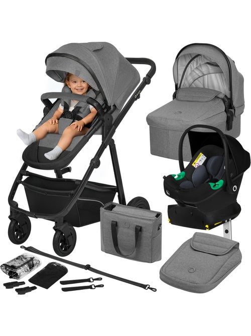 Cochecito LIONELO Bianka 4 en 1 - Cochecito + Capazo + Silla de Auto + Base ISOFIX 180? - Kiabi Cochecito LIONELO Bianka 4 en 1 - Cochecito + Capazo + Silla de Auto + Base ISOFIX 180? - Kiabi