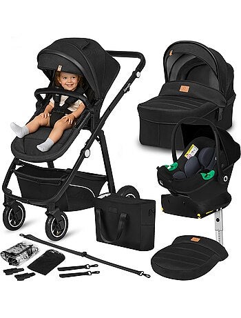 Cochecito LIONELO Bianka 4 en 1 - Cochecito + Capazo + Silla de Auto + Base ISOFIX 180°