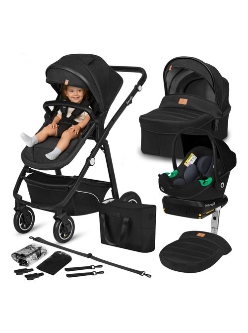 Cochecito LIONELO Bianka 4 en 1 - Cochecito + Capazo + Silla de Auto + Base ISOFIX - Kiabi