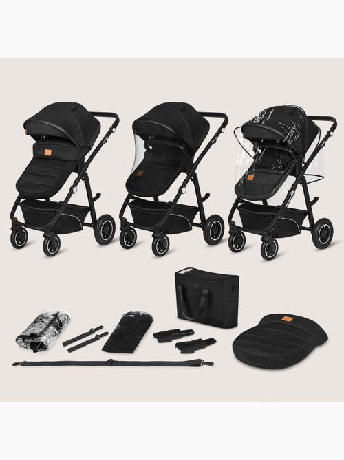 Cochecito LIONELO Bianka 4 en 1 - Cochecito + Capazo + Silla de Auto + Base ISOFIX - Kiabi