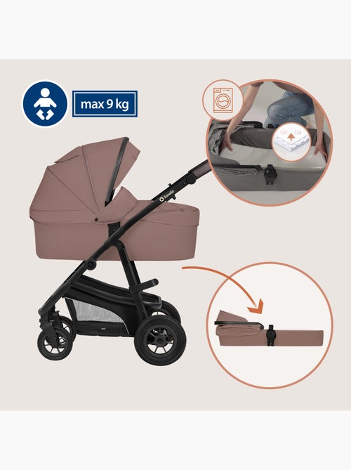 Cochecito LIONELO Bianka Trio - Hasta 22 kg - Pack cochecito, capazo, silla de auto y accesorios - Kiabi