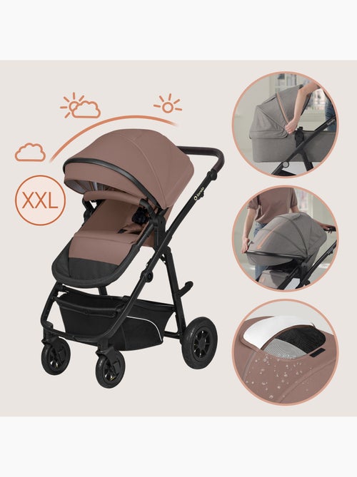 Cochecito LIONELO Bianka Trio - Hasta 22 kg - Pack cochecito, capazo, silla de auto y accesorios - Kiabi