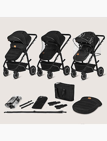 Cochecito LIONELO Bianka Trio - Hasta 22 kg - Pack cochecito, capazo, silla de auto y accesorios