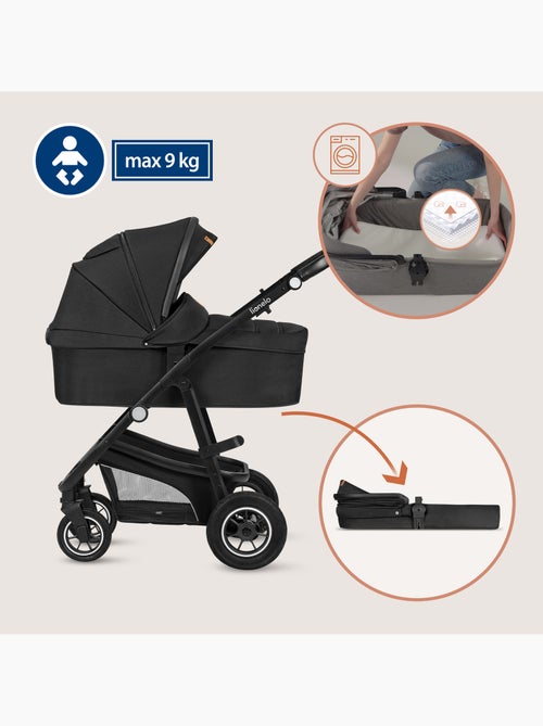 Cochecito LIONELO Bianka Trio - Hasta 22 kg - Pack cochecito, capazo, silla de auto y accesorios - Kiabi