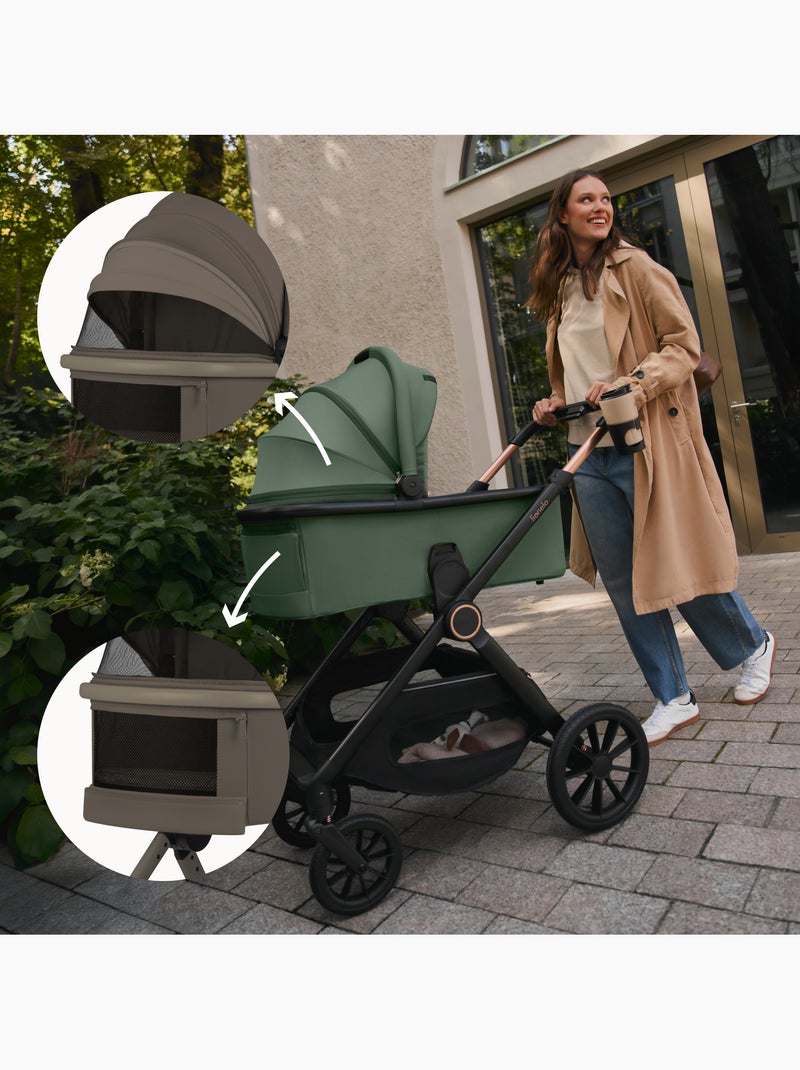 Cochecito LIONELO Layla Trio - Hasta 22 kg - Cochecito, Capazo, Silla de Auto y Accesorios Marrón chocolate - Kiabi