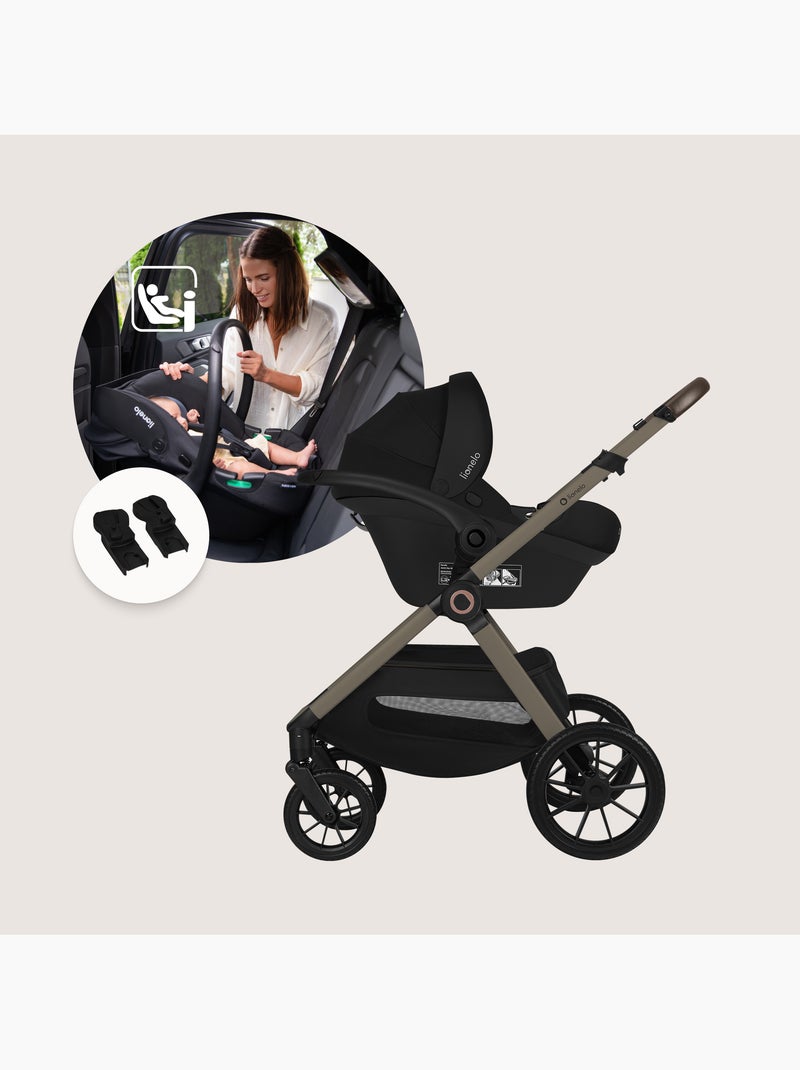 Cochecito LIONELO Layla Trio - Hasta 22 kg - Cochecito, Capazo, Silla de Auto y Accesorios Marrón chocolate - Kiabi