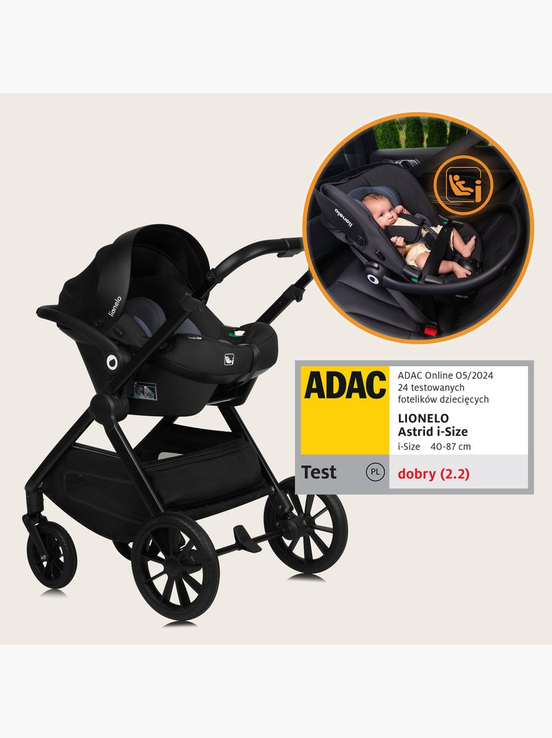 Cochecito LIONELO Layla Trio - Hasta 22 kg - Cochecito, Capazo, Silla de Auto y Accesorios Negro - Kiabi