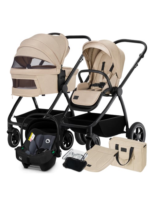 Cochecito LIONELO Meril 3 en 1: Pack de cochecito, capazo, silla de auto, bolso y accesorios - Kiabi