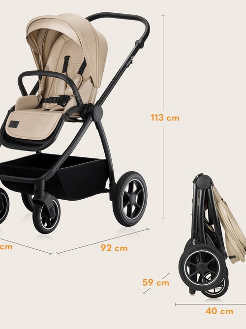 Cochecito LIONELO Meril 3 en 1: Pack de cochecito, capazo, silla de auto, bolso y accesorios - Kiabi