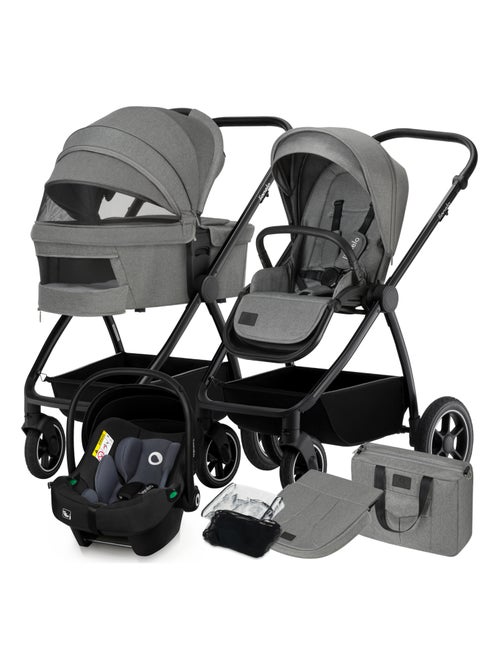 Cochecito LIONELO Meril 3 en 1: Pack de cochecito, capazo, silla de auto, bolso y accesorios - Kiabi