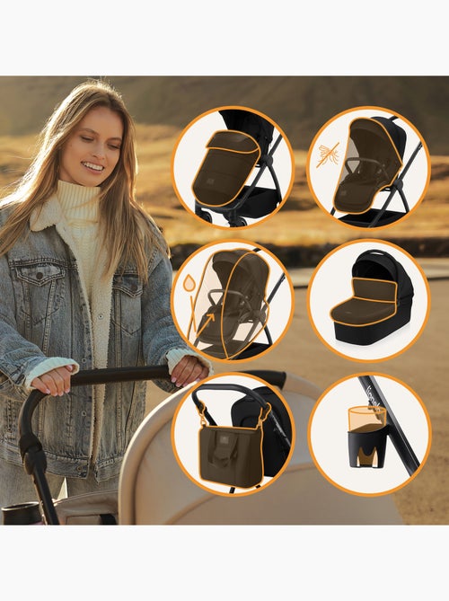 Cochecito LIONELO Meril 3 en 1: Pack de cochecito, capazo, silla de auto, bolso y accesorios - Kiabi