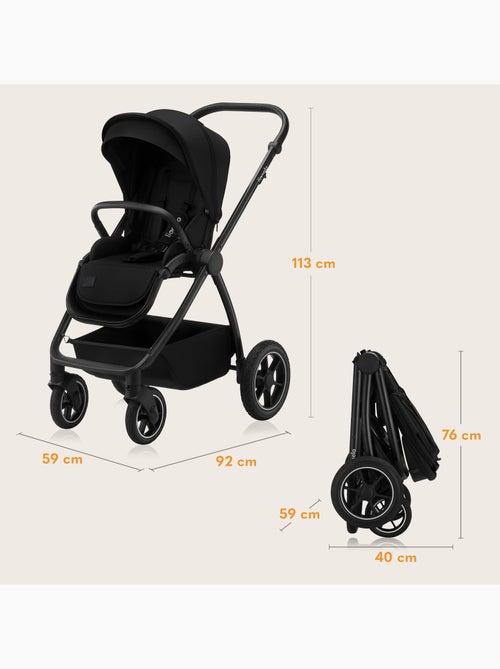 Cochecito LIONELO Meril 3 en 1: Pack de cochecito, capazo, silla de auto, bolso y accesorios - Kiabi