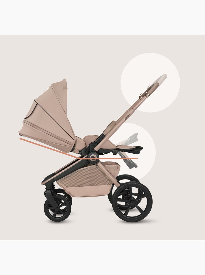 Cochecito multifunción 3 en 1 LIONELO Freya - Capazo - Silla y Silla de coche Astrid i-Size Beige - Kiabi