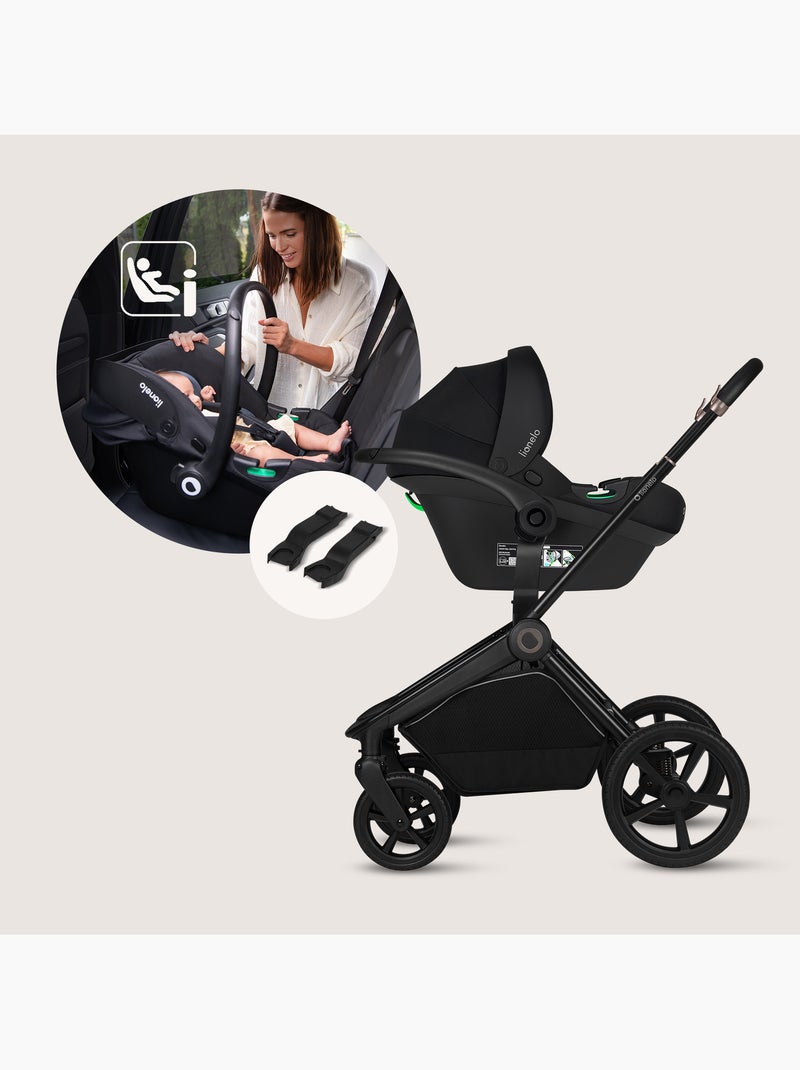 Cochecito multifunción 3 en 1 Lionelo Freya – Capazo – Silla y Silla de coche Astrid i-Size Negro - Kiabi