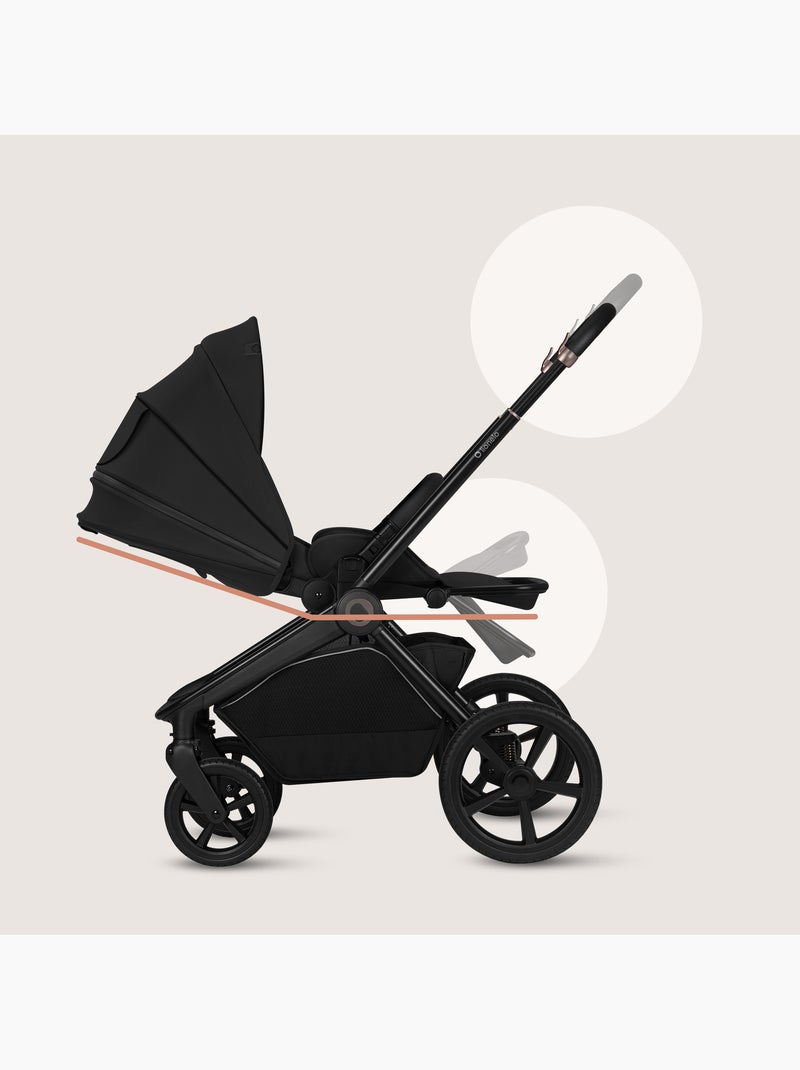 Cochecito multifunción 3 en 1 Lionelo Freya – Capazo – Silla y Silla de coche Astrid i-Size Negro - Kiabi