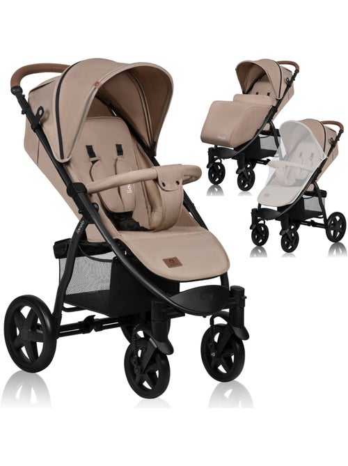 Cochecito todoterreno LIONELO Annet Plus - Hasta 22 kg - Ruedas grandes - Accesorios - Kiabi