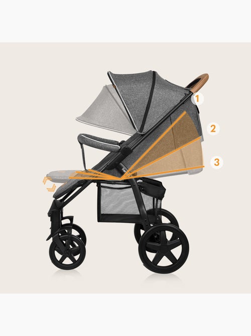 Cochecito todoterreno LIONELO Annet Plus - Hasta 22 kg - Ruedas grandes - Accesorios - Kiabi