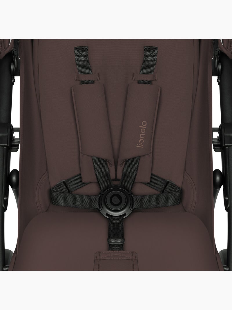 Cochecito todoterreno LIONELO Annet Plus - Hasta 22 kg - Ruedas grandes - Accesorios Marrón chocolate - Kiabi