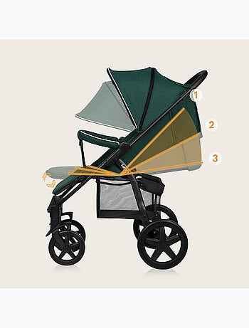 Cochecito todoterreno LIONELO Annet Plus - Hasta 22 kg - Ruedas grandes - Accesorios