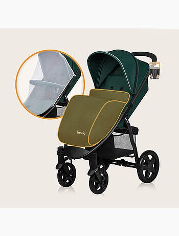 Cochecito todoterreno LIONELO Annet Plus - Hasta 22 kg - Ruedas grandes - Accesorios