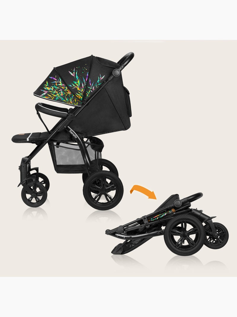 Cochecito todoterreno LIONELO Annet Tour - Ruedas inflables grandes - Hasta 22 kg Negro Multicolor - Kiabi