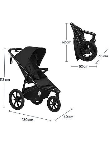 Cochecito todoterreno LIONELO Azura - Deportivo - Hasta 22 kg - Doble freno - Bomba incluida