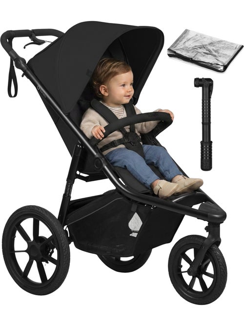 Cochecito todoterreno LIONELO Azura - Deportivo - Hasta 22 kg - Doble freno - Bomba incluida - Kiabi