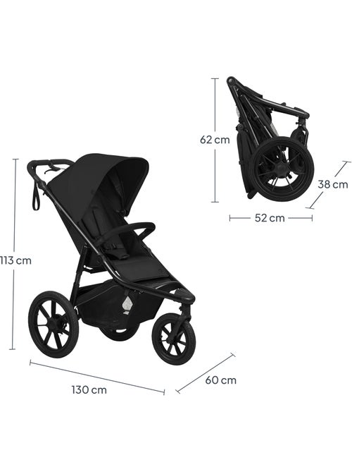 Cochecito todoterreno LIONELO Azura - Deportivo - Hasta 22 kg - Doble freno - Bomba incluida - Kiabi