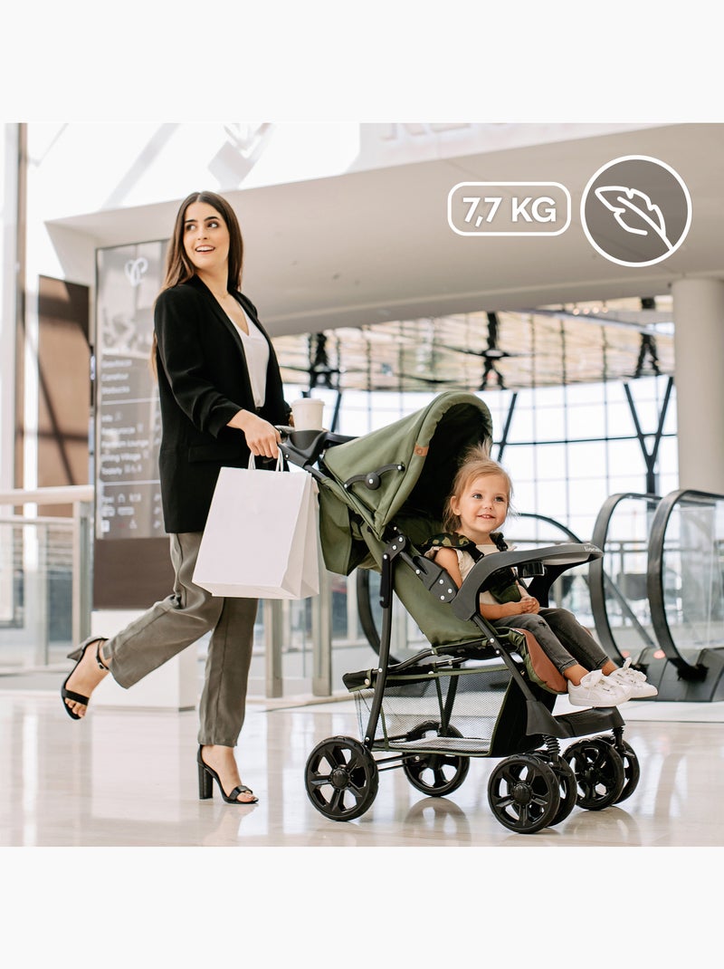 Cochecito todoterreno LIONELO Emma - 6-36 meses - Bolso incluido - Plegado rápido Gris rosa - Kiabi