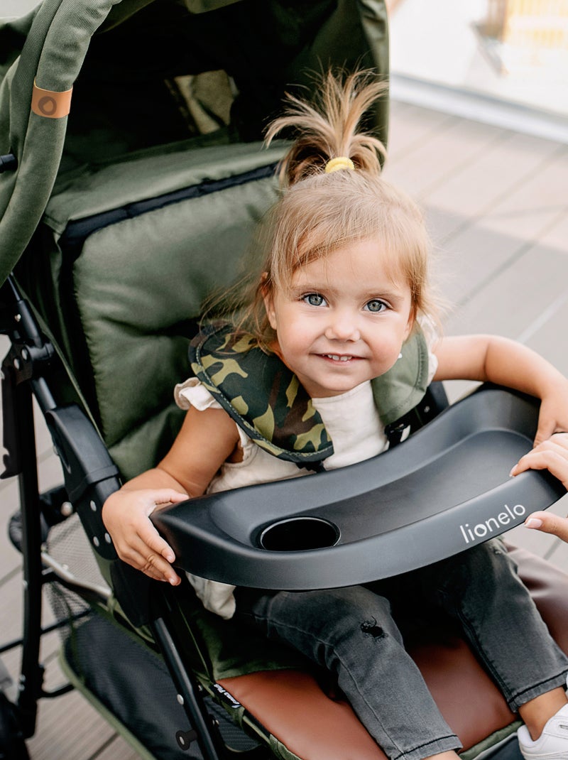 Cochecito todoterreno LIONELO Emma - 6-36 meses - Bolso incluido - Plegado rápido Negro Verde Negro - Kiabi