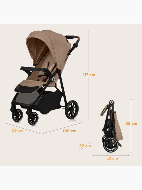 Cochecito todoterreno LIONELO Emma One - Plegado rápido - Ruedas grandes - 6-48 meses - Kiabi