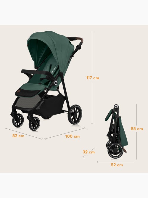 Cochecito todoterreno LIONELO Emma One - Plegado rápido - Ruedas grandes - 6-48 meses - Kiabi