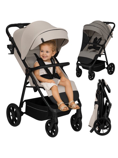 Cochecito todoterreno LIONELO Iva - Material de primera calidad - Hasta 22 kg - Gran espacio - Kiabi