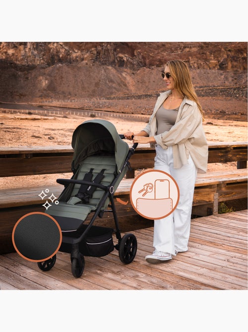 Cochecito todoterreno LIONELO Iva - Material de primera calidad - Hasta 22 kg - Gran espacio - Kiabi