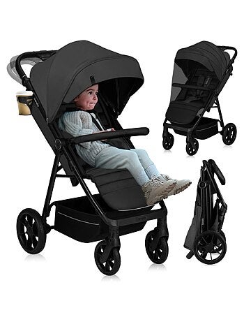 Cochecito todoterreno LIONELO Mira - Hasta 22 kg - Superficie amplia - Ruedas grandes