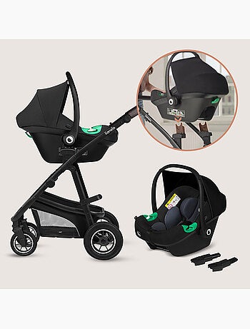 Cochecito Trio LIONELO Bianka - Hasta 22 kg - Pack con capazo, silla de coche y accesorios