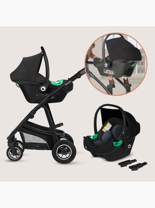Cochecito Trio LIONELO Bianka - Hasta 22 kg - Pack con capazo, silla de coche y accesorios - Kiabi