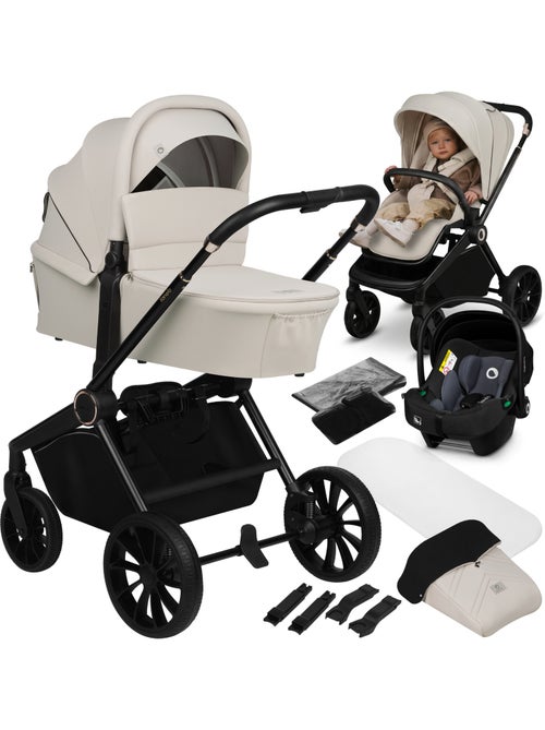 Cochecito Trio LIONELO Mika Plus - Hasta 4 años - Cochecito, capazo, silla de coche y accesorios - Kiabi