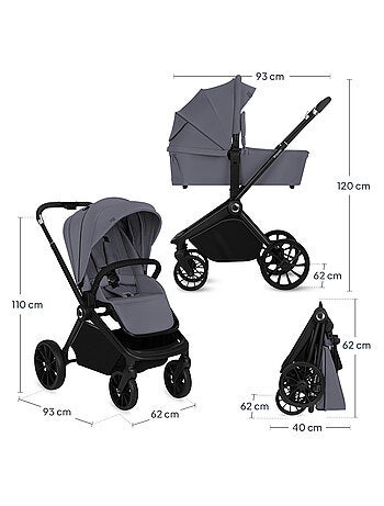 Cochecito Trio LIONELO Mika Plus - Hasta 4 años - Cochecito, capazo, silla de coche y accesorios