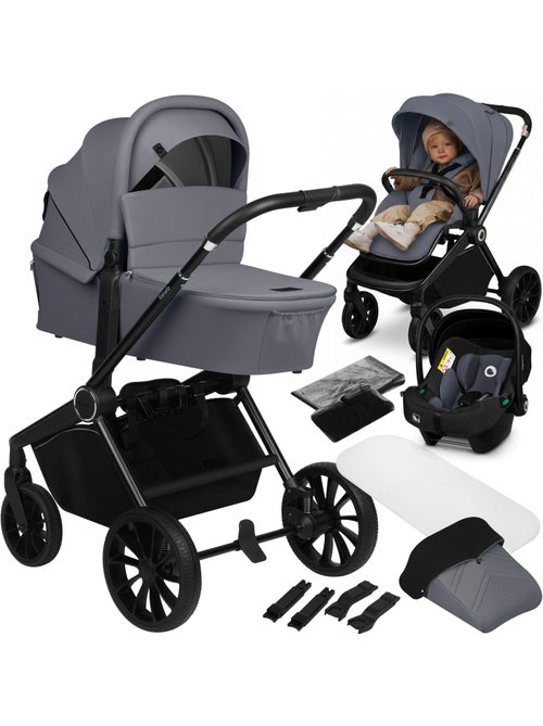 Cochecito Trio LIONELO Mika Plus - Hasta 4 años - Cochecito, capazo, silla de coche y accesorios - Kiabi